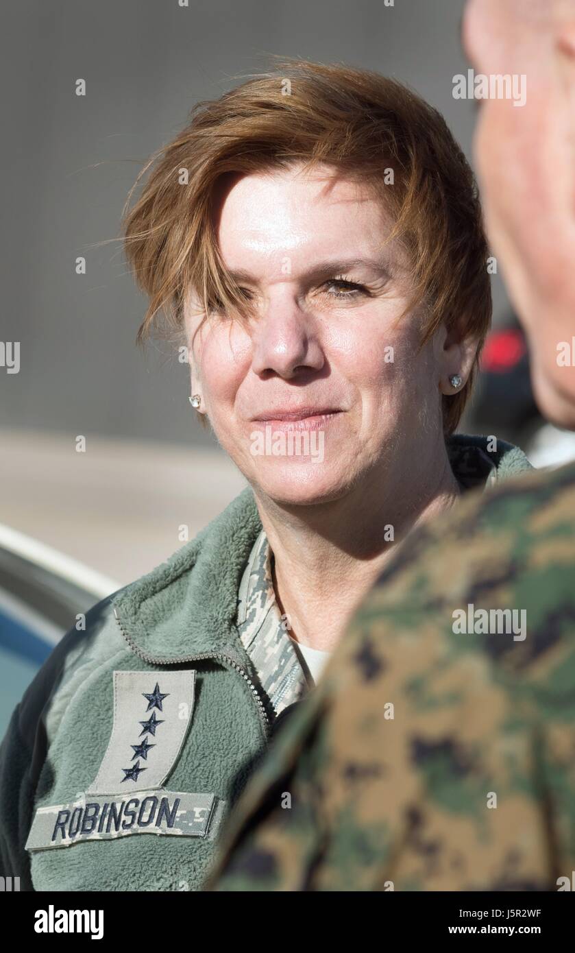 Stati Uniti Air Force Northern Command Commander Lori Robinson alla Peterson Air Force Base di Marzo 1, 2017 in Colorado Springs, Colorado. (Foto di D. Myles Cullen /DoD via Planetpix) Foto Stock