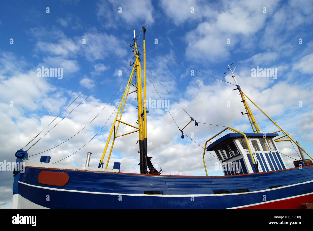 Blue storico vuoto di navigazione europeo pesca caucasica firmamento della pesca Foto Stock