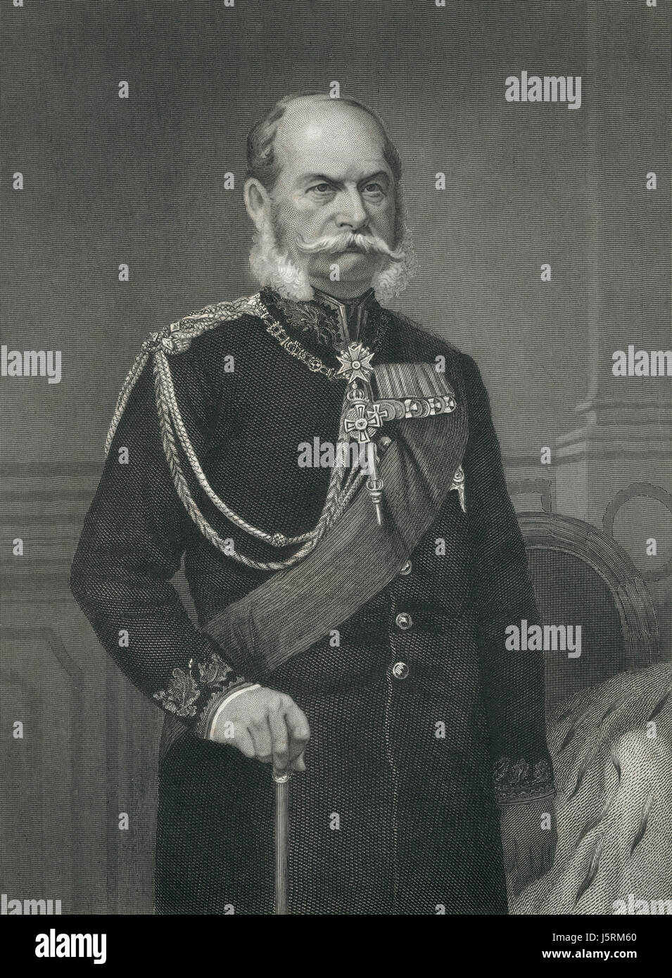 Wilhelm I (1797-1888), re di Prussia e primo imperatore tedesco, Ritratto Foto Stock