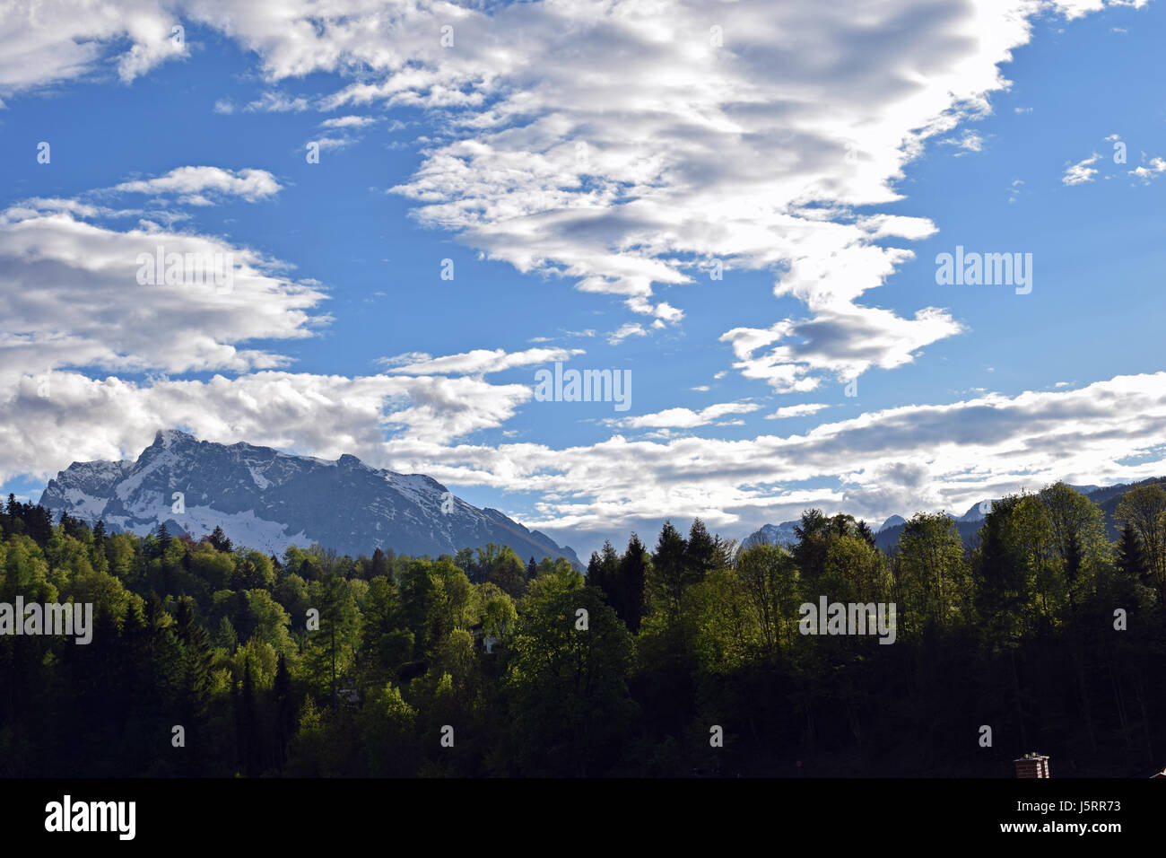 Sulle Alpi di Berchtesgaden (tedesco: Berchtesgadener Alpen), Baviera, Germania. Foto Stock