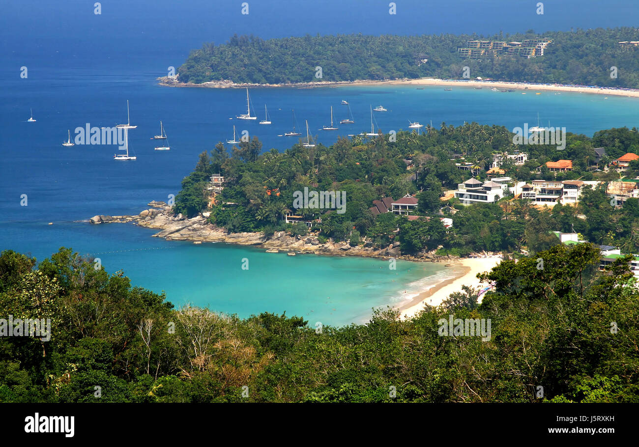 Spiaggia mare spiaggia mare thailandia acqua salata oceano mare blu acqua house Foto Stock