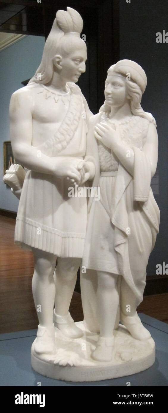 "Hiawatha il matrimonio", scultura in marmo da Edmonia Lewis, 1871 Foto Stock