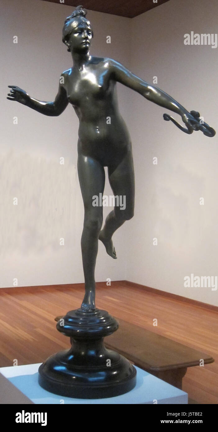 Una scultura in bronzo intitolata 'Diana' di Frederick William MacMonnies, creata nel 1889. Foto Stock