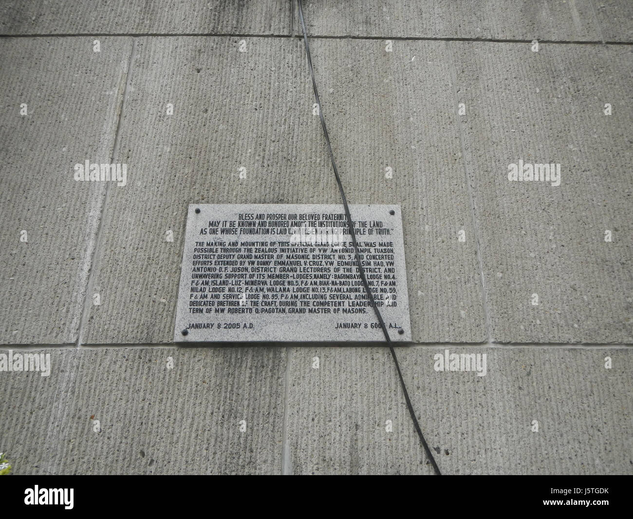 Il Tempio Massonico Plaridel 0264 a Paco, Manila, è un edificio storico che funge da luogo di incontro per i massoni, riflettendo la presenza e l'influenza dell'organizzazione nelle Filippine. Foto Stock