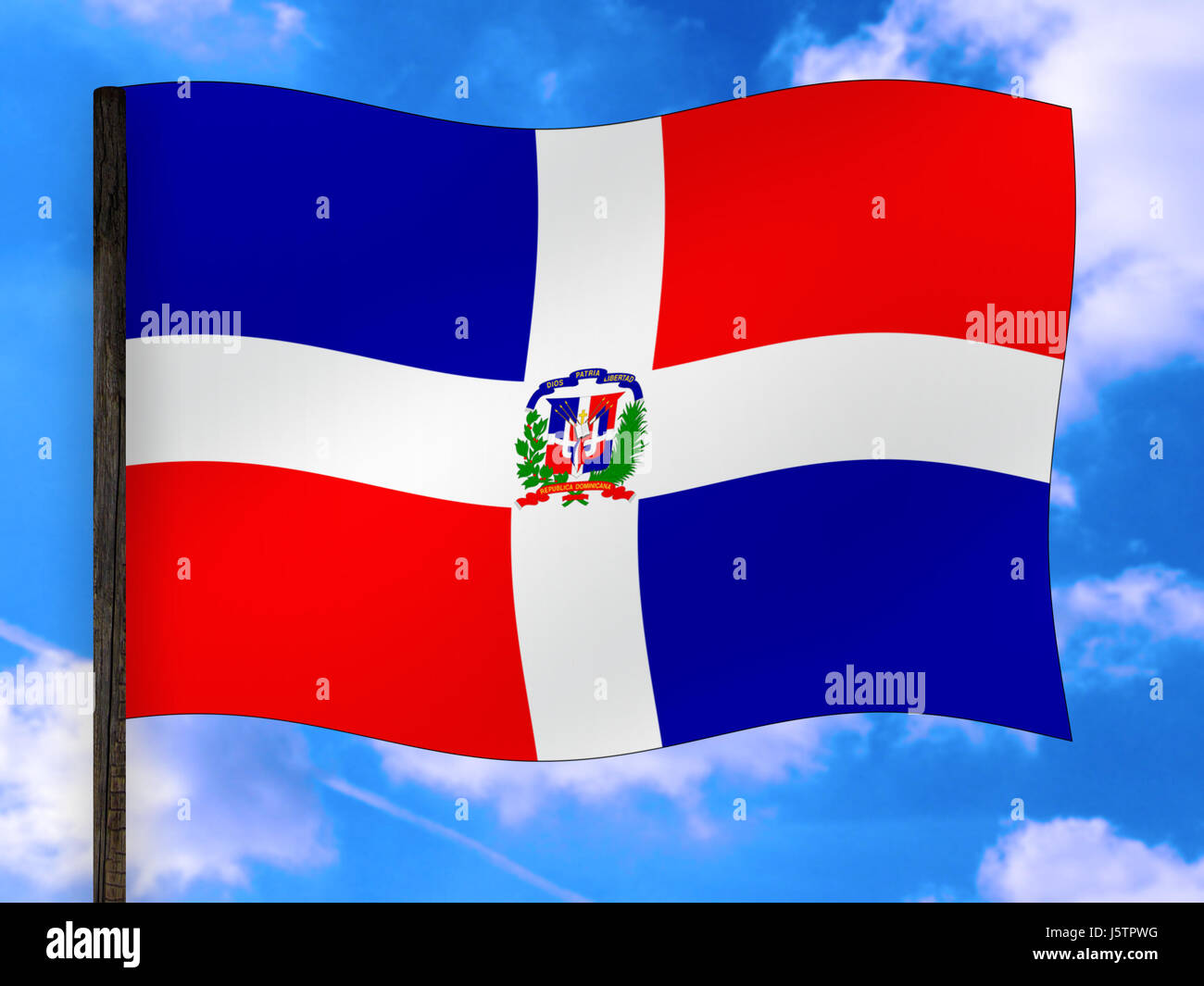 Bandiera,l'america latina,sud america,colori  nazionali,banner,dominikanische republik Foto stock - Alamy