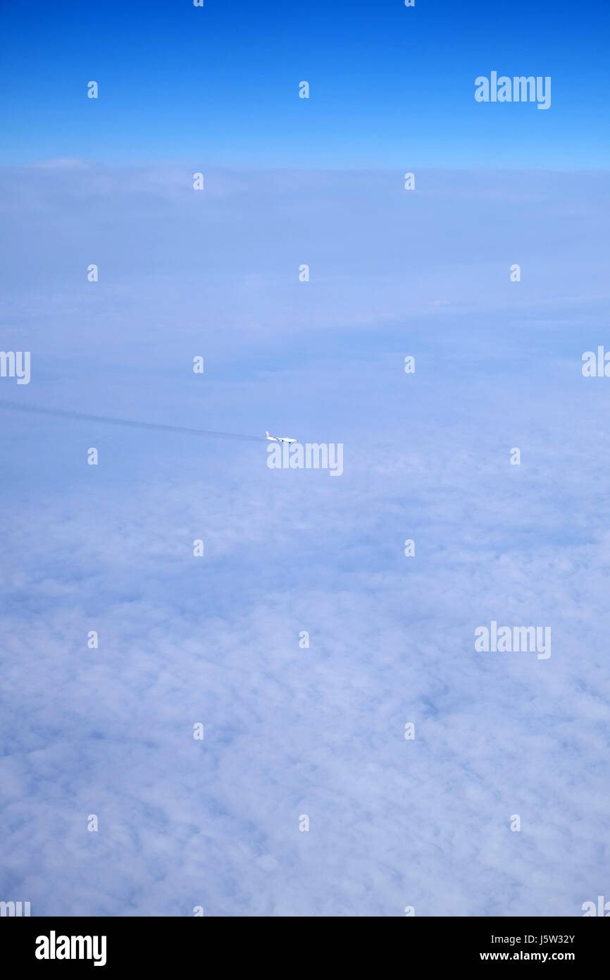 L'aereo nel cielo. Foto Stock