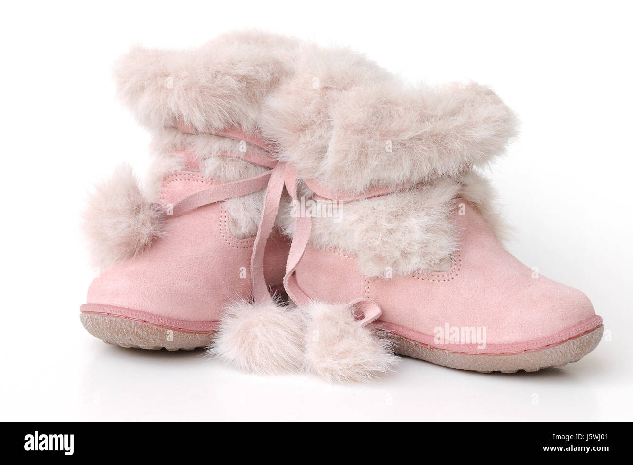 Boot scarpe invernali bambino pelle rosa caldo boot pelle conveniente rosa caldo Foto Stock