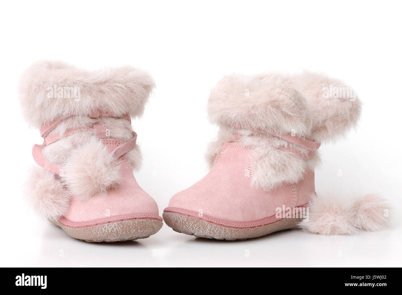 Boot scarpe invernali bambino pelle rosa caldo boot pelle piccolo piccolo Foto Stock