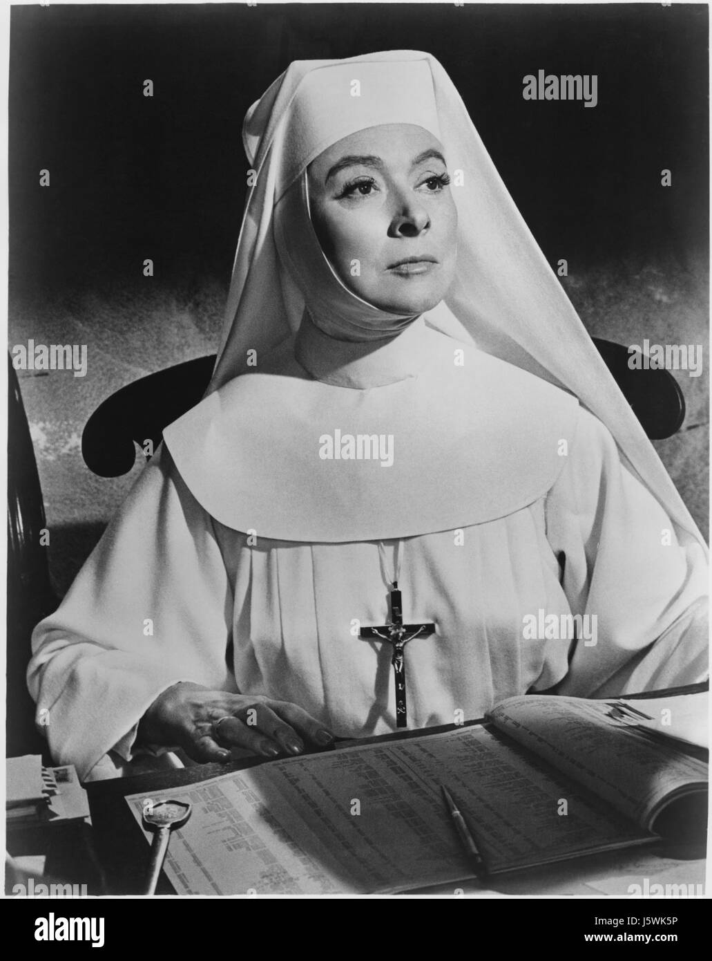 Greer Garson, Ritratto, sul set del film "Il Canto Nun', 1966 Foto Stock