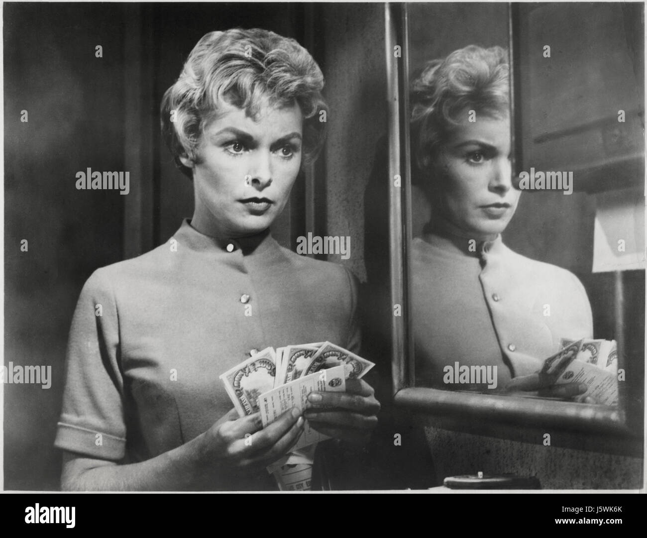 Janet Leigh, sul set del film "Psycho', 1960 Foto Stock