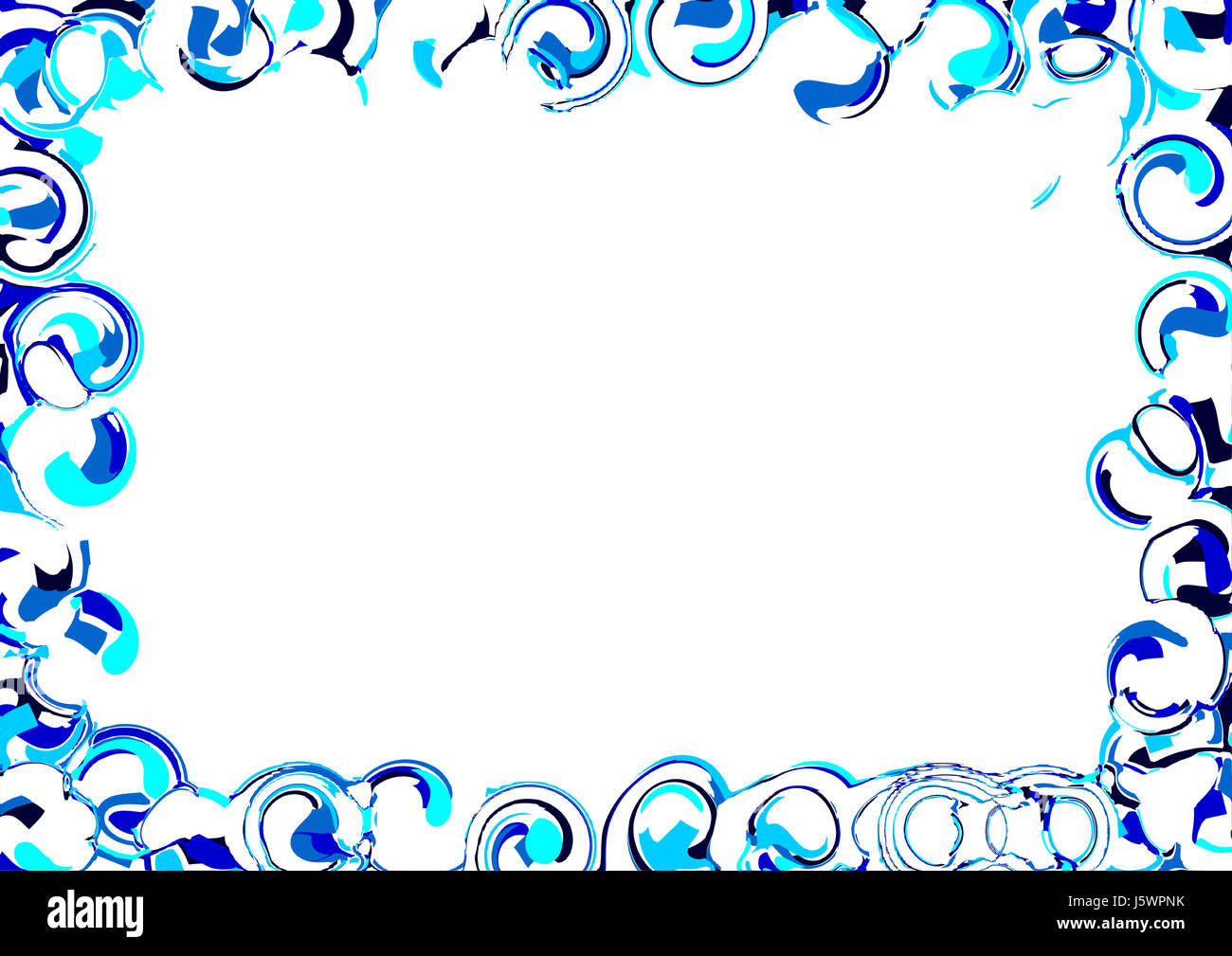 Graphic design di confine la formazione di sagomatura del modello di forma la figura del telaio blu quadro Foto Stock