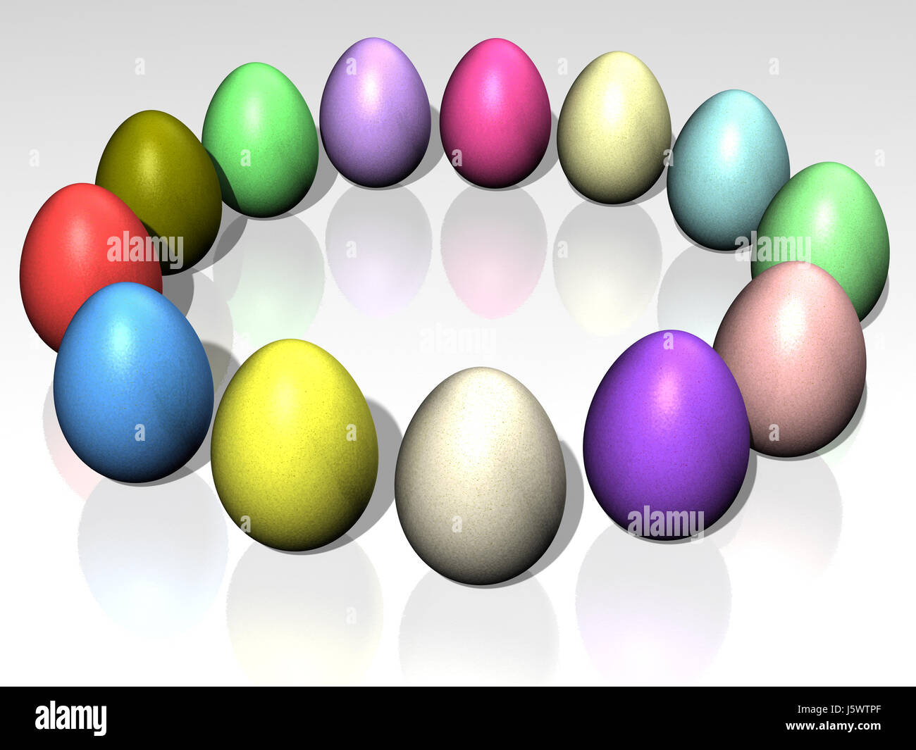Colorato colorato splendida molteplici riccamente colorata uovo di pasqua le uova di Pasqua Foto Stock