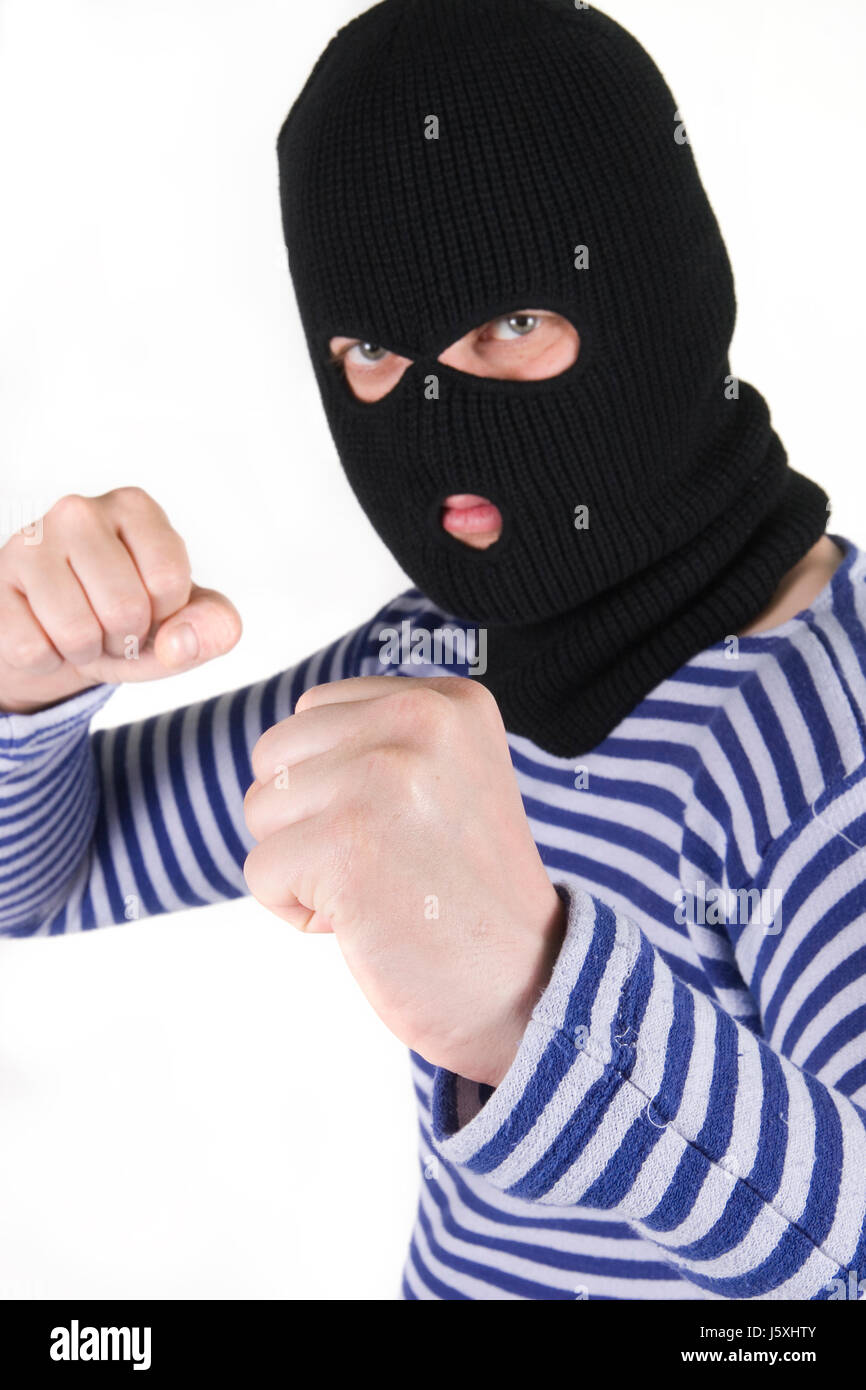 Criminalità peccant male male male passamontagna illeciti penali vietato la  maschera Foto stock - Alamy