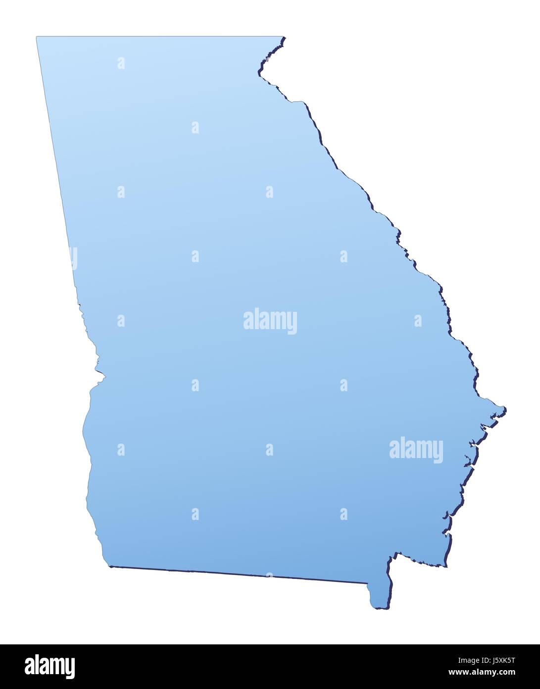 Blue usa georgia state mappa atlas mappa del mondo sfondo grafica di sfondo Foto Stock