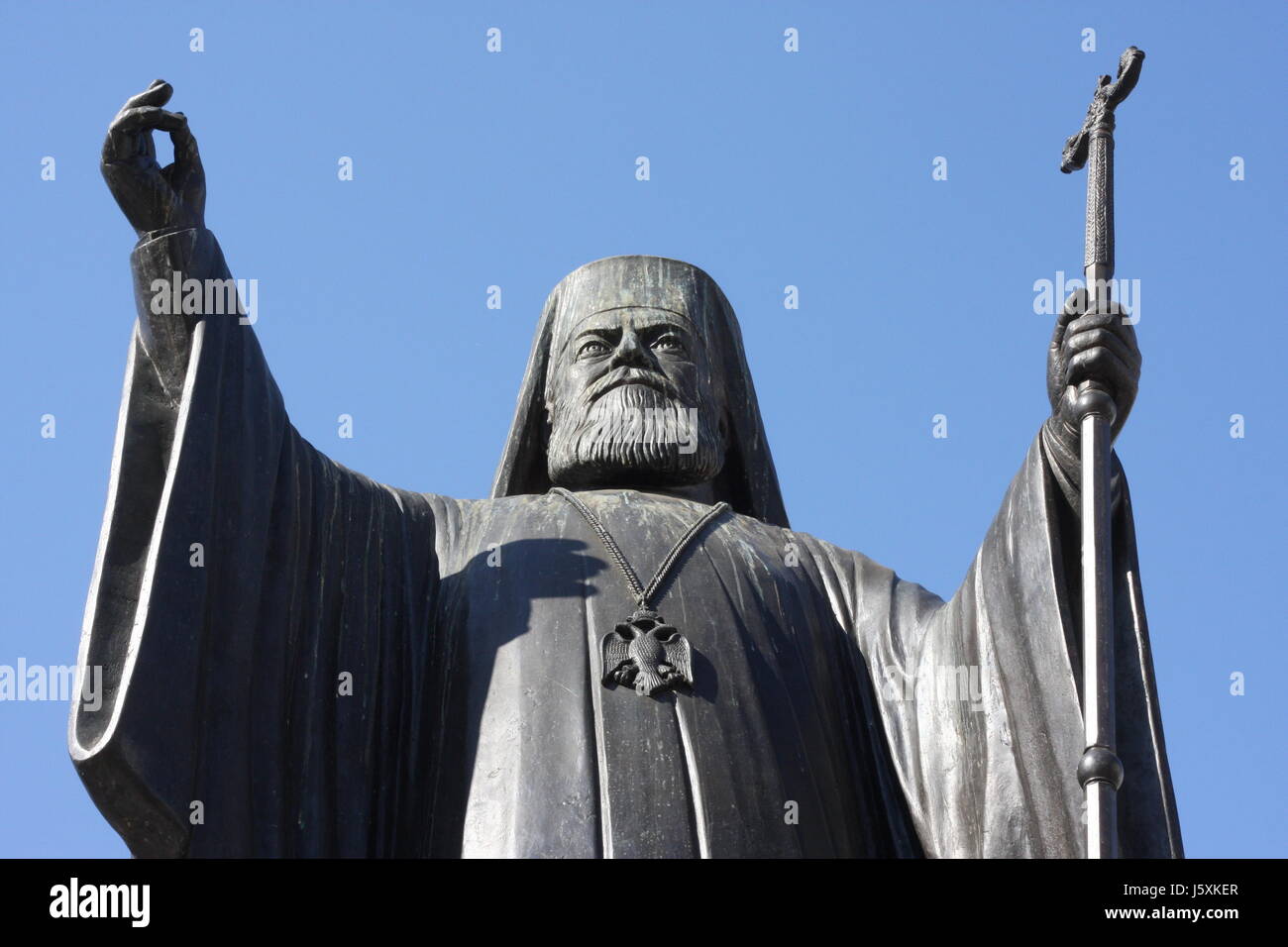 Statua sacerdote vescovo cristiano-ortodossa patriarca arcivescovo religione religiosi Foto Stock