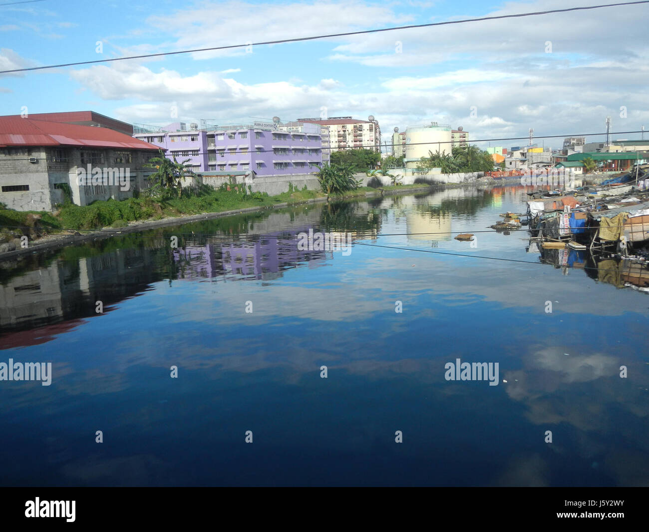 0178 R-40 Ponte I Estero de Vitas Marcos Road Tondo baraccopoli di Manila Foto Stock