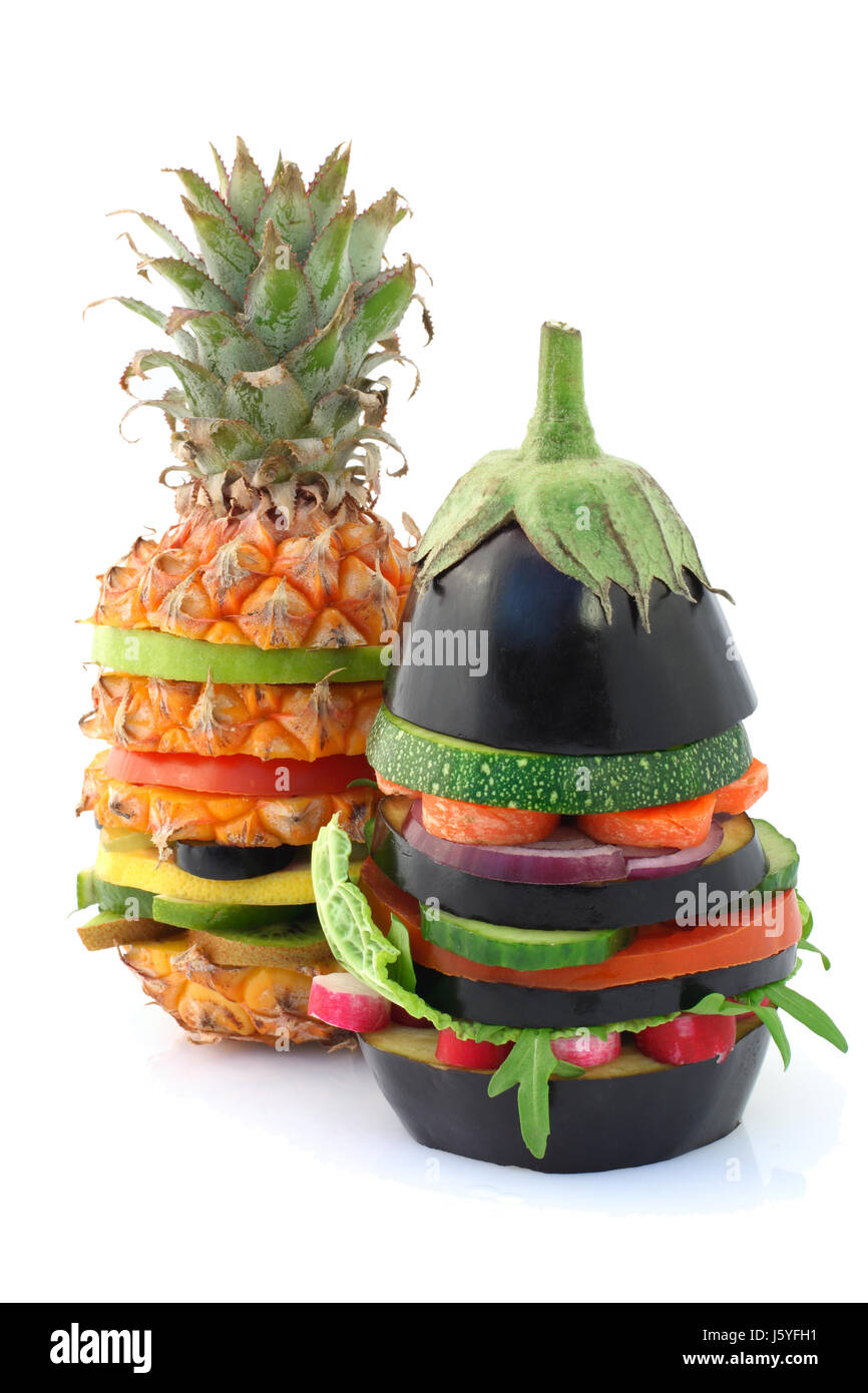 Cibo aliment modello progetto di design concept bozza del piano di frutta dieta di vegetali Foto Stock