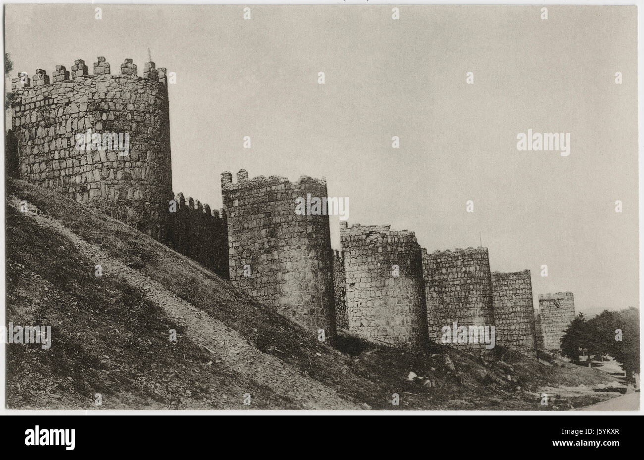 Mura di ávila, Spagna, Sito Patrimonio Mondiale dell'UNESCO, stampa a rotocalco, 1933 Foto Stock