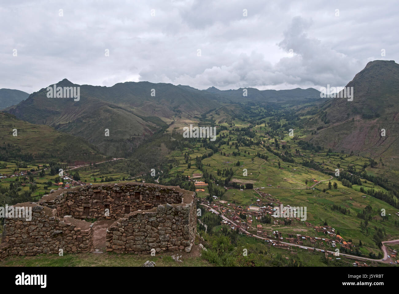 Pisac; Valle Sacra, Perù Foto Stock