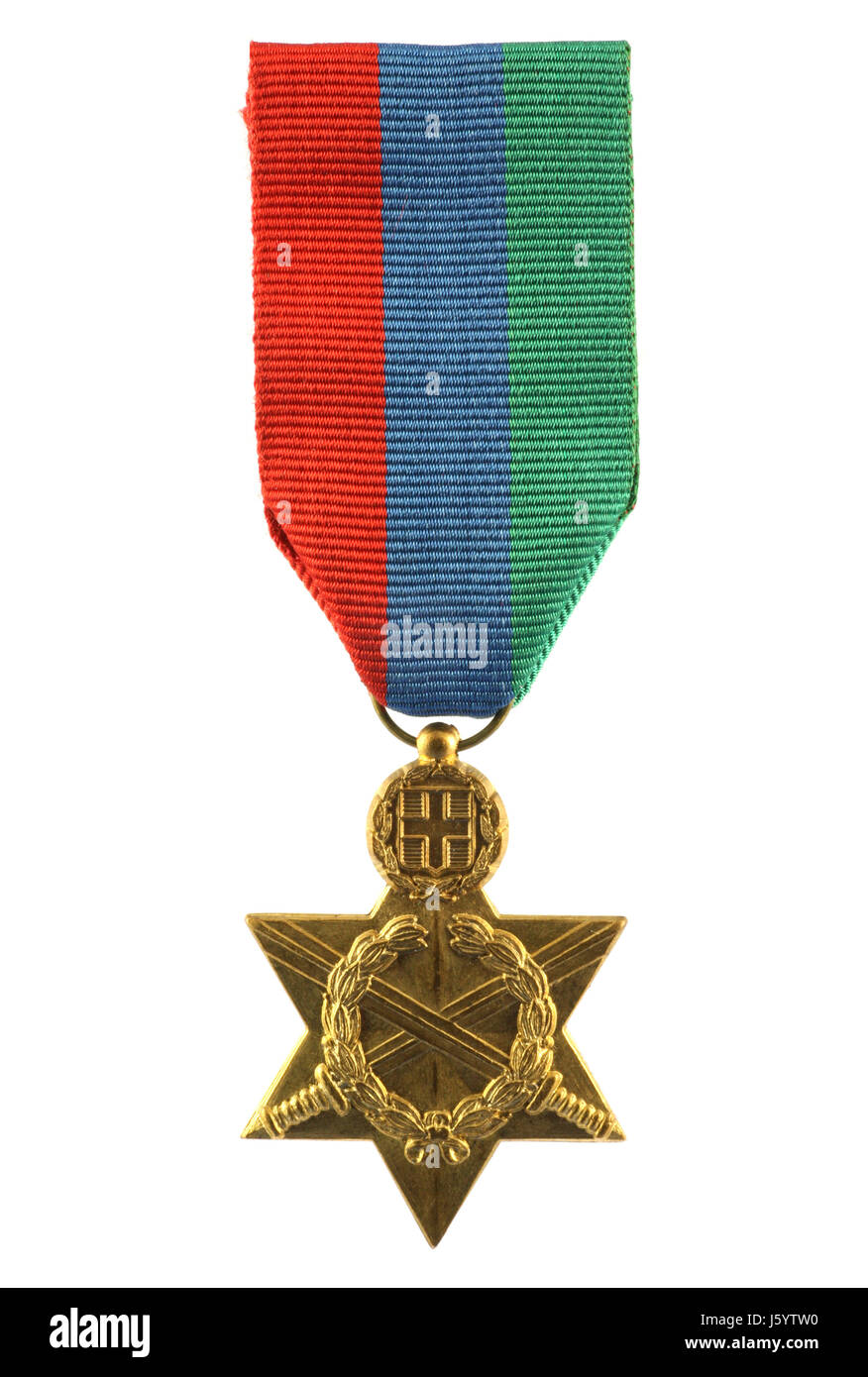 Esercito onore greco eroe militare medaglia macro close-up di ammissione macro close up Foto Stock