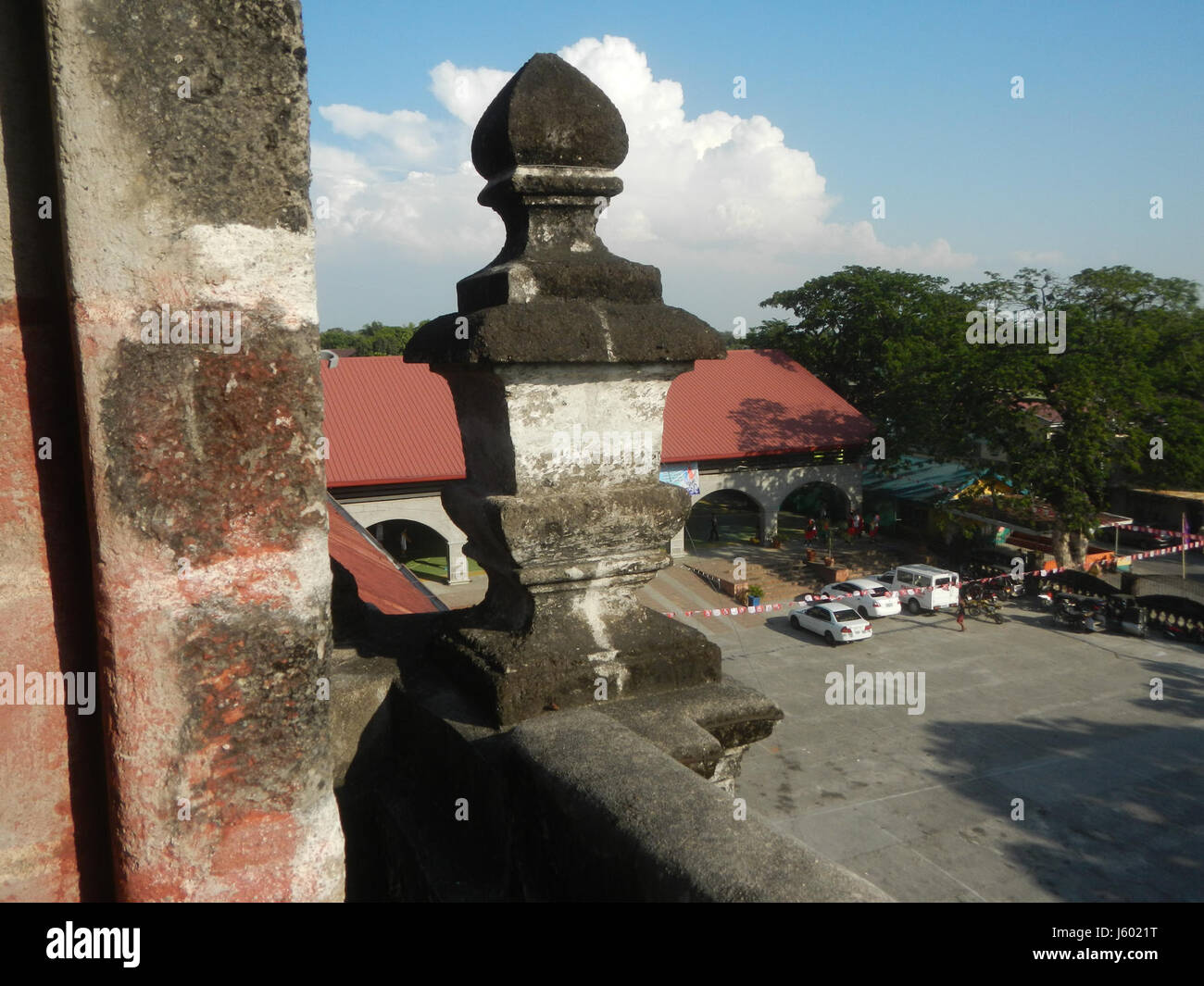 02548 Torri campane di San Luigi Gonzaga Chiesa San Luis, Pampanga 43 Foto Stock
