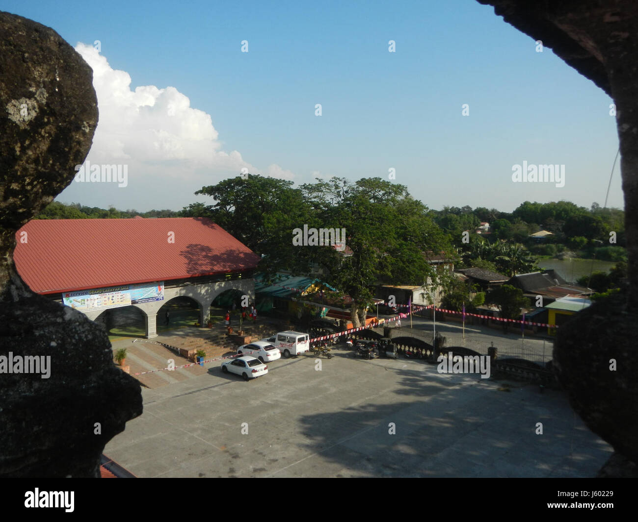 02614 Torri campane di San Luigi Gonzaga Chiesa San Luis, Pampanga 11 Foto Stock