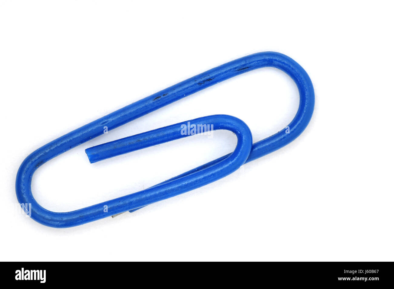 Carta blu clip blu staffa vuota caucasici europei di metallo sintetico in plastica Foto Stock