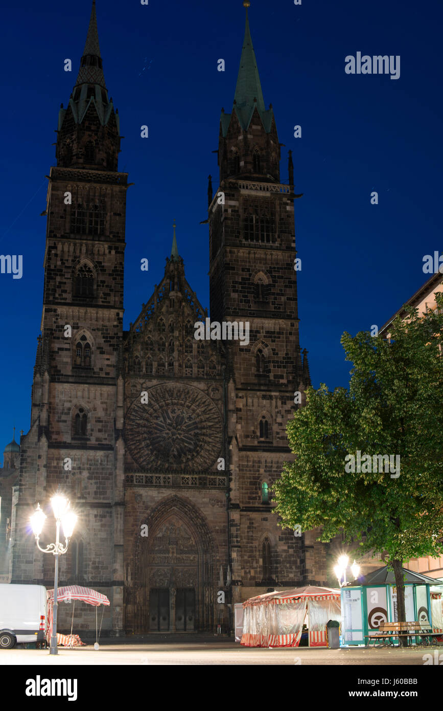 St. Lorenz, Norimberga, Baviera, Germania. Foto Stock