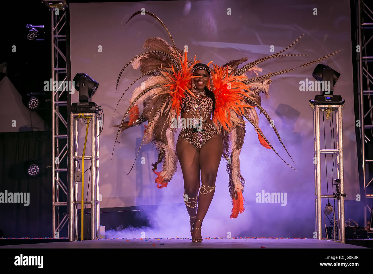 Banda di fantasia di lancio in Barbados 2017 Foto Stock