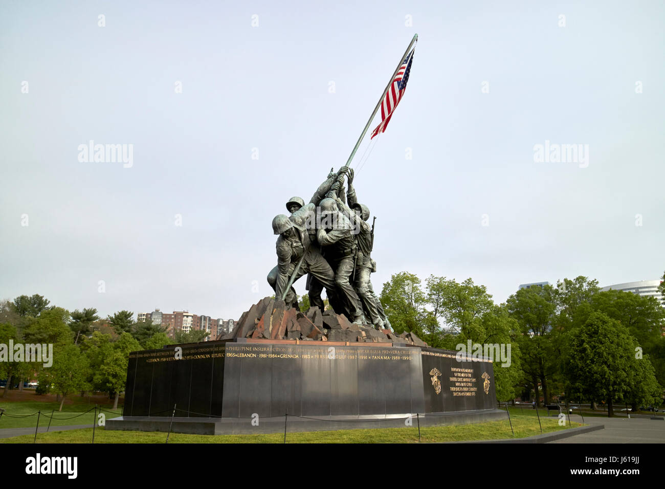 Stati Uniti marine corps War Memorial Iwo Jima statua Washington DC USA Foto Stock