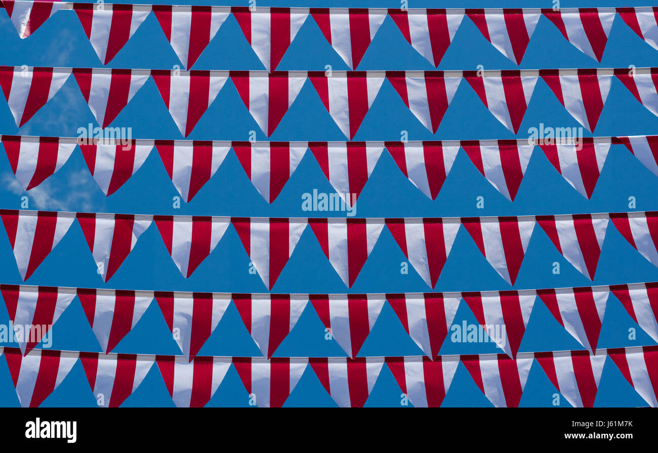 Bandiera,rosso,passo,fune,quando,gleich Foto Stock