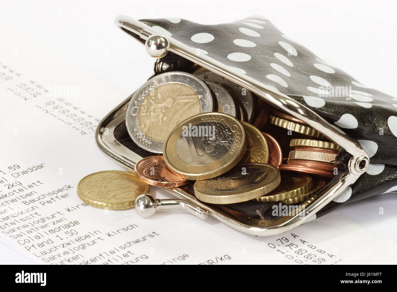 Euro portamonete wallet moneybag pocketbook fino a euro simbolico prezzi fallita Foto Stock