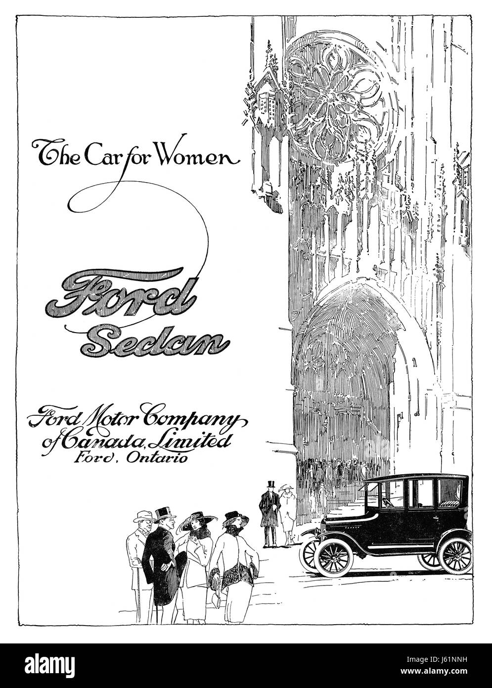 1922 Canadian pubblicità per una Ford Sedan. Foto Stock