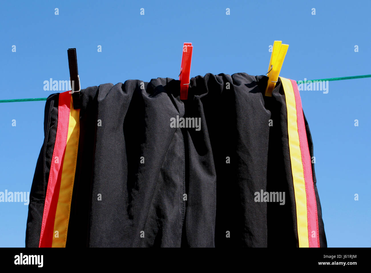 Clothespins sport sport abbigliamento sportivo swarthy nero jetblack nero profondo Foto Stock