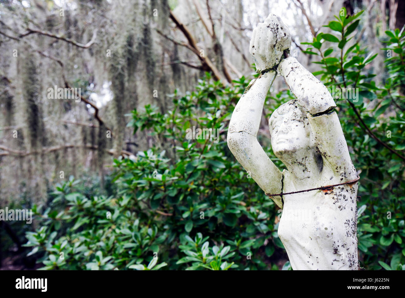 Charleston South Carolina, Lowcountry, Ashley River Road, Magnolia Plantation & Gardens, 1676, Heritage, scultura, donna figura femminile, SC091121029 Foto Stock
