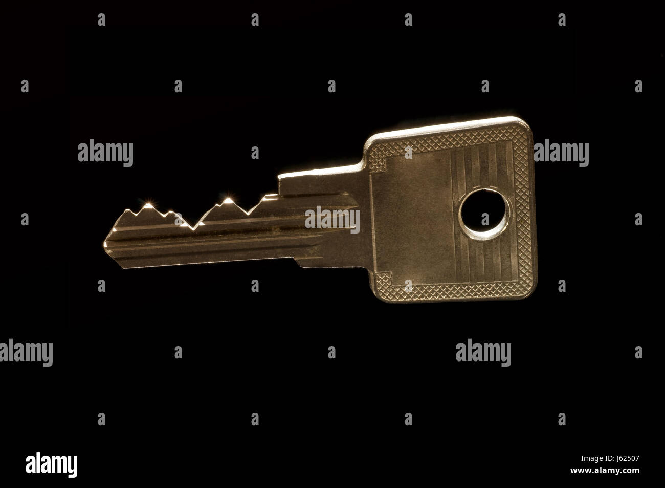 Bloccare chiudere l'ingresso chiave di accesso il mirroring di argento studio schlsselfertig chiave Foto Stock
