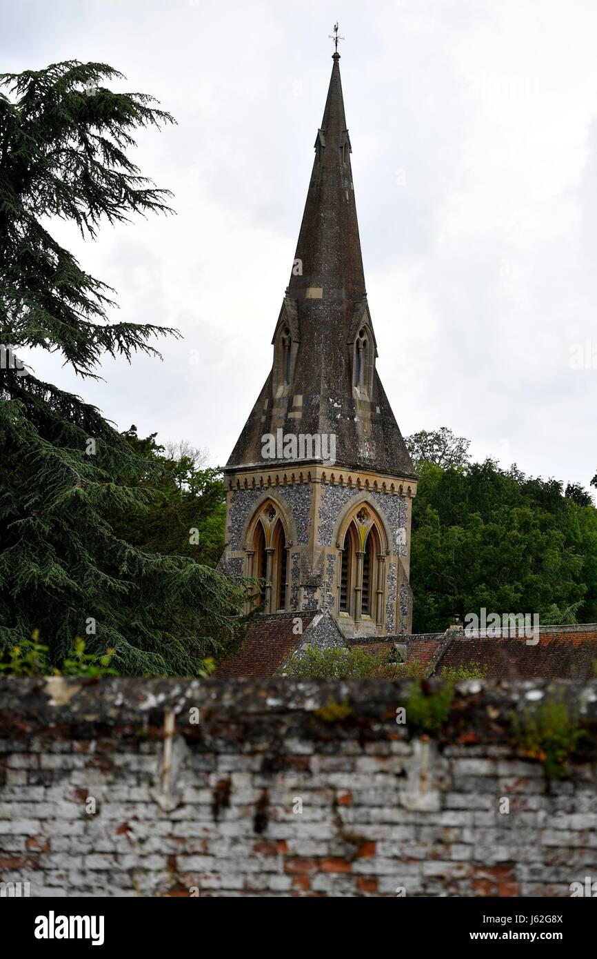 San Marco in chiesa Englefield, Berkshire, dove Pippa Middleton, sorella della duchessa di Cambridge, wed James Matthews la mattina di sabato 20 maggio, Gran Bretagna, città di Englefield, 19. Maggio 2017. Foto: Frank Maggio | Utilizzo di tutto il mondo Foto Stock