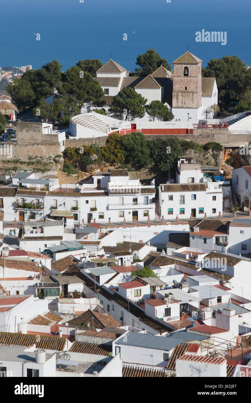 Spagna del villaggio comunità cittadina mercato white Viaggi turismo spagna verticale Foto Stock