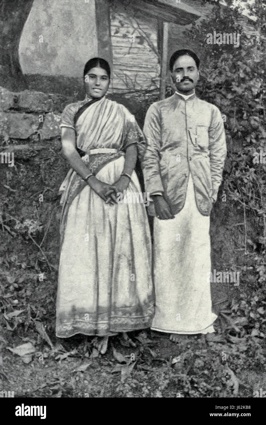 Un té e sua moglie, Ceylon, circa 1900 Foto Stock