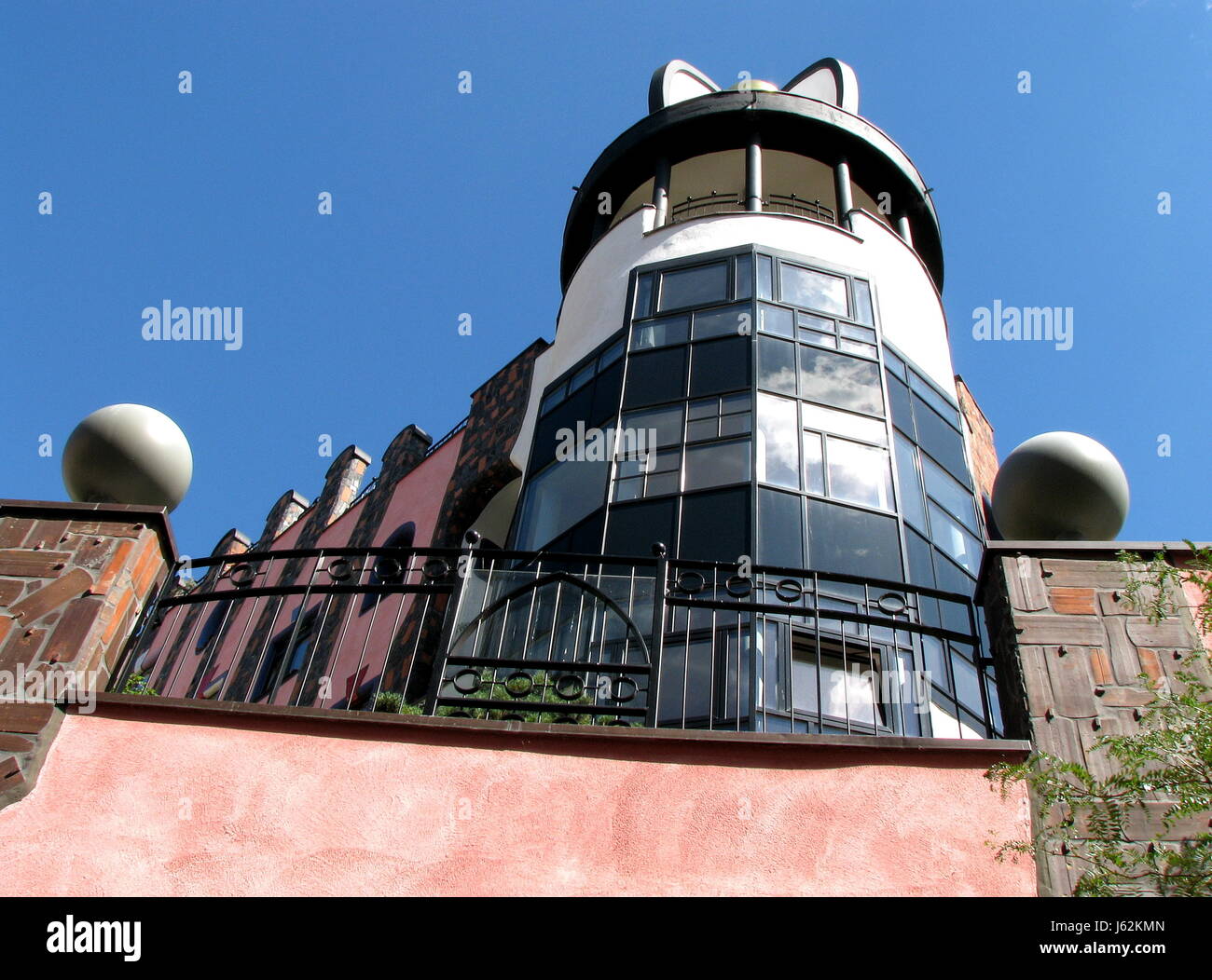 Hundertwasserhaus magdeburg Foto Stock