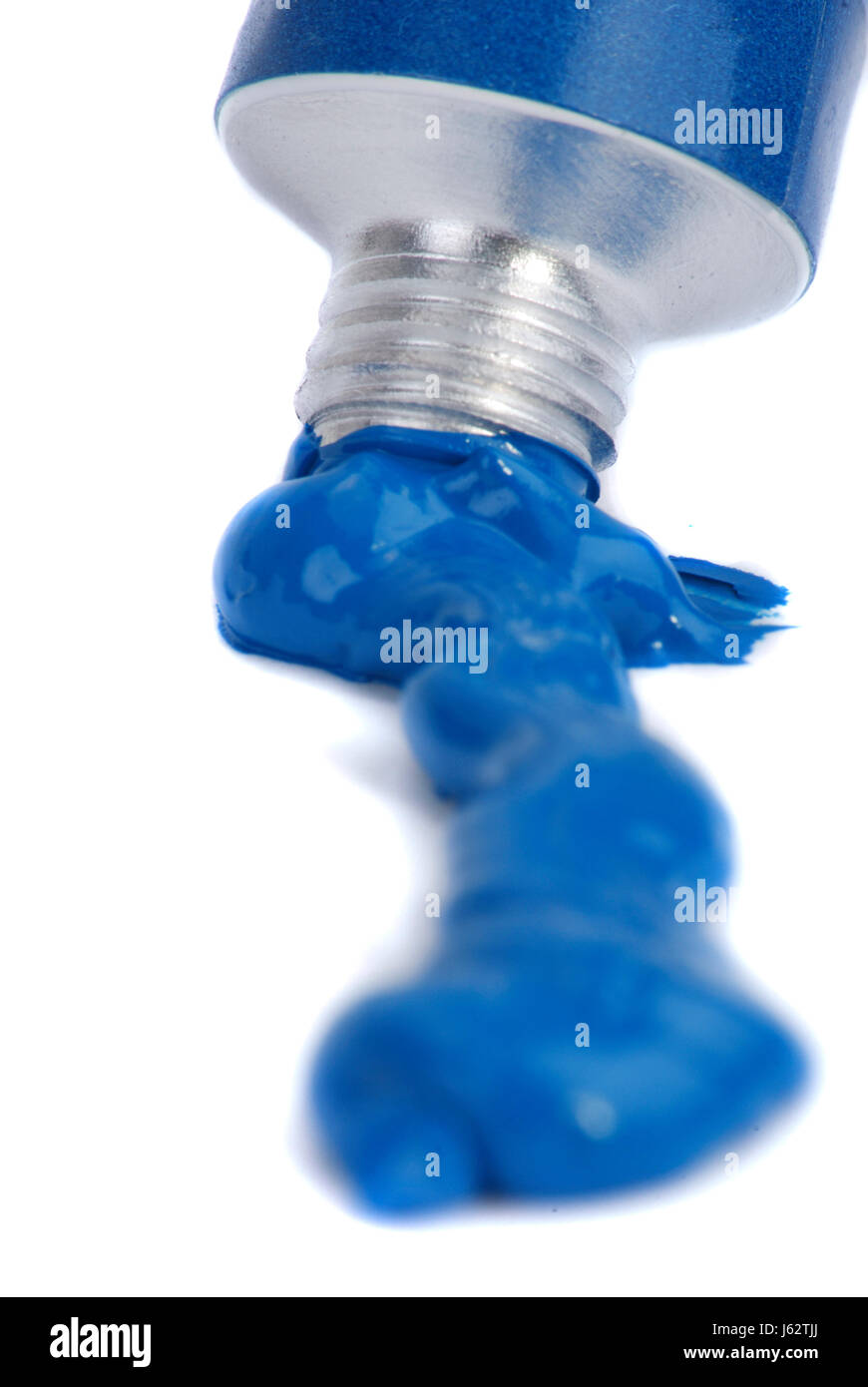 Colore blu colorato colorato splendida molteplici riccamente colorati tubo di vernice Foto Stock