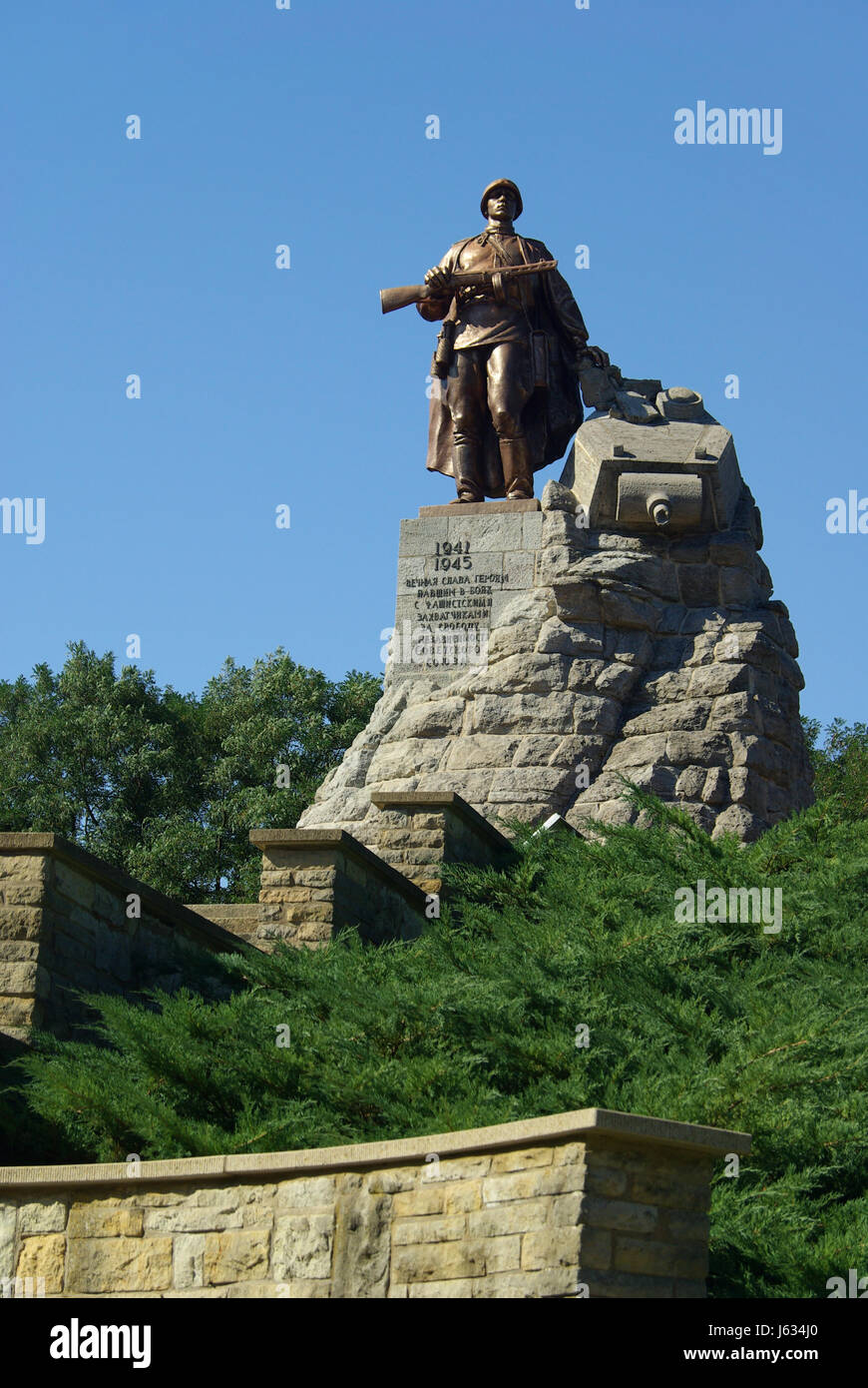 Monumento memorial battaglia Brandenburg Germania Repubblica federale tedesca blue Foto Stock