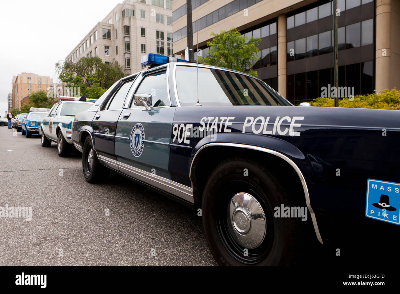 Stato vintage auto della polizia - USA Foto Stock
