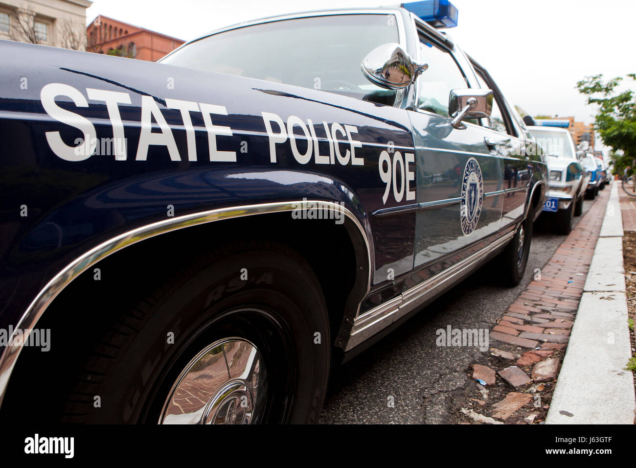 Stato vintage auto della polizia - USA Foto Stock