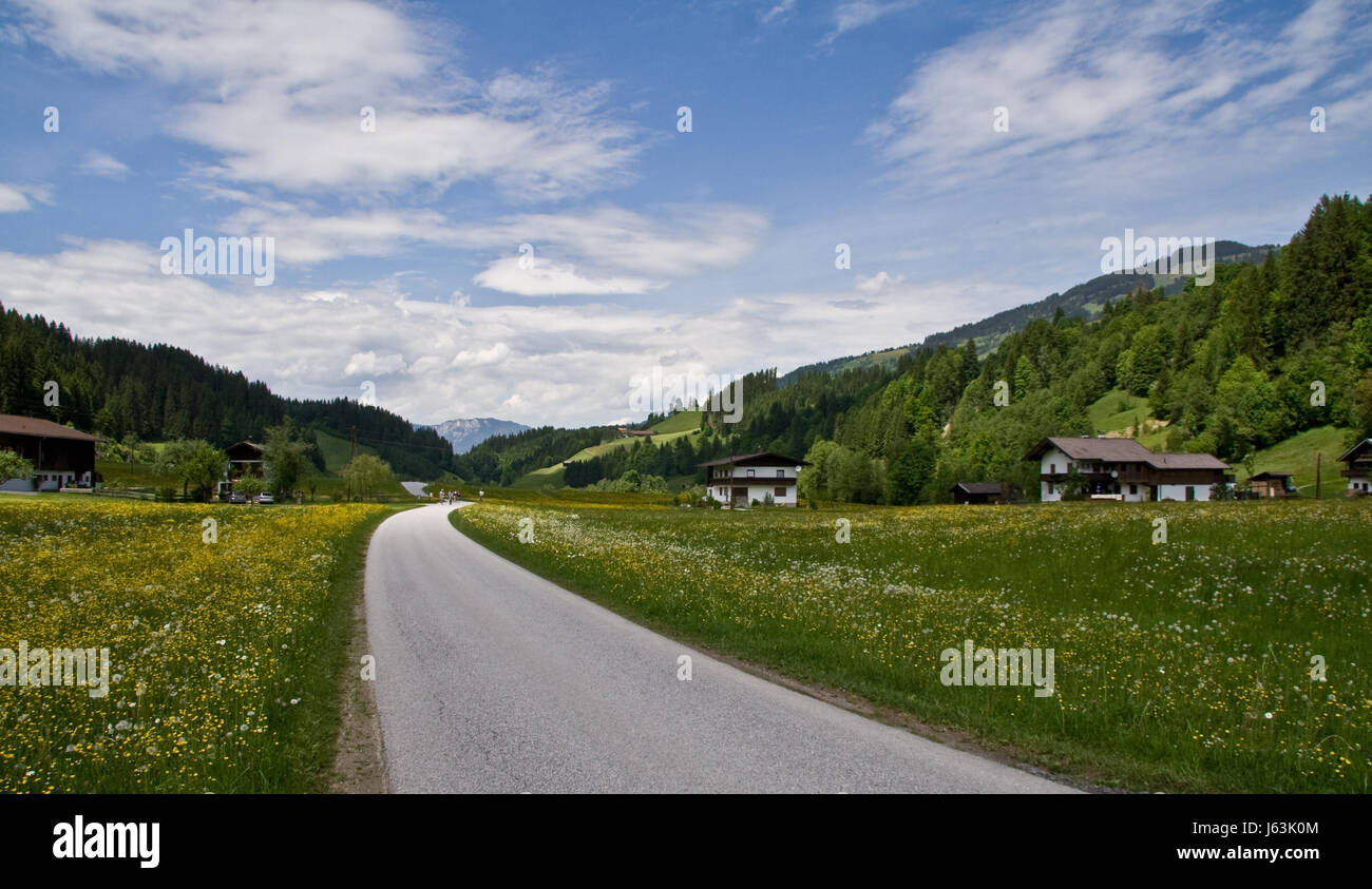 Tour in bicicletta attraverso la prestano,hopfgarten in Tirolo Foto Stock