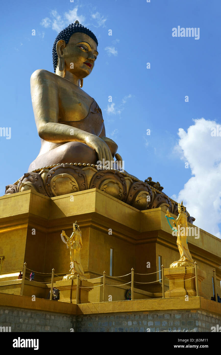 Statua del Buddha sulla sommità del Budda tempio Dordenma, Thimphu Bhutan Foto Stock