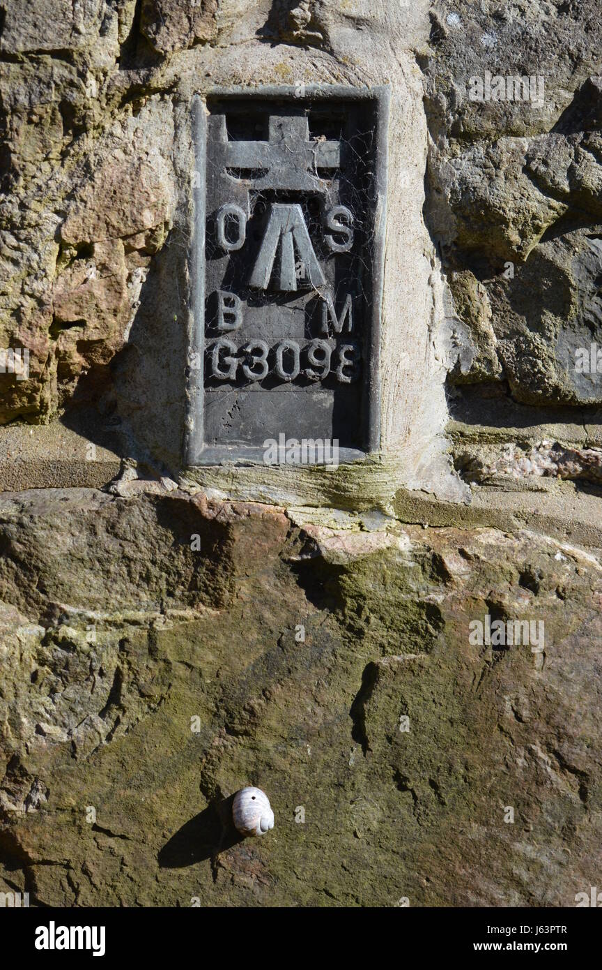 Inesplosi Benchmark di riferimento sulla casa Foto Stock