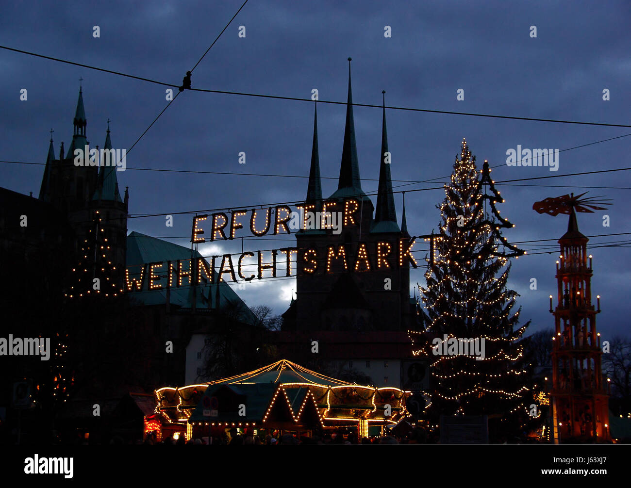 Erfurt mercatino di natale di Erfurt mercatino di Natale 11 Foto Stock