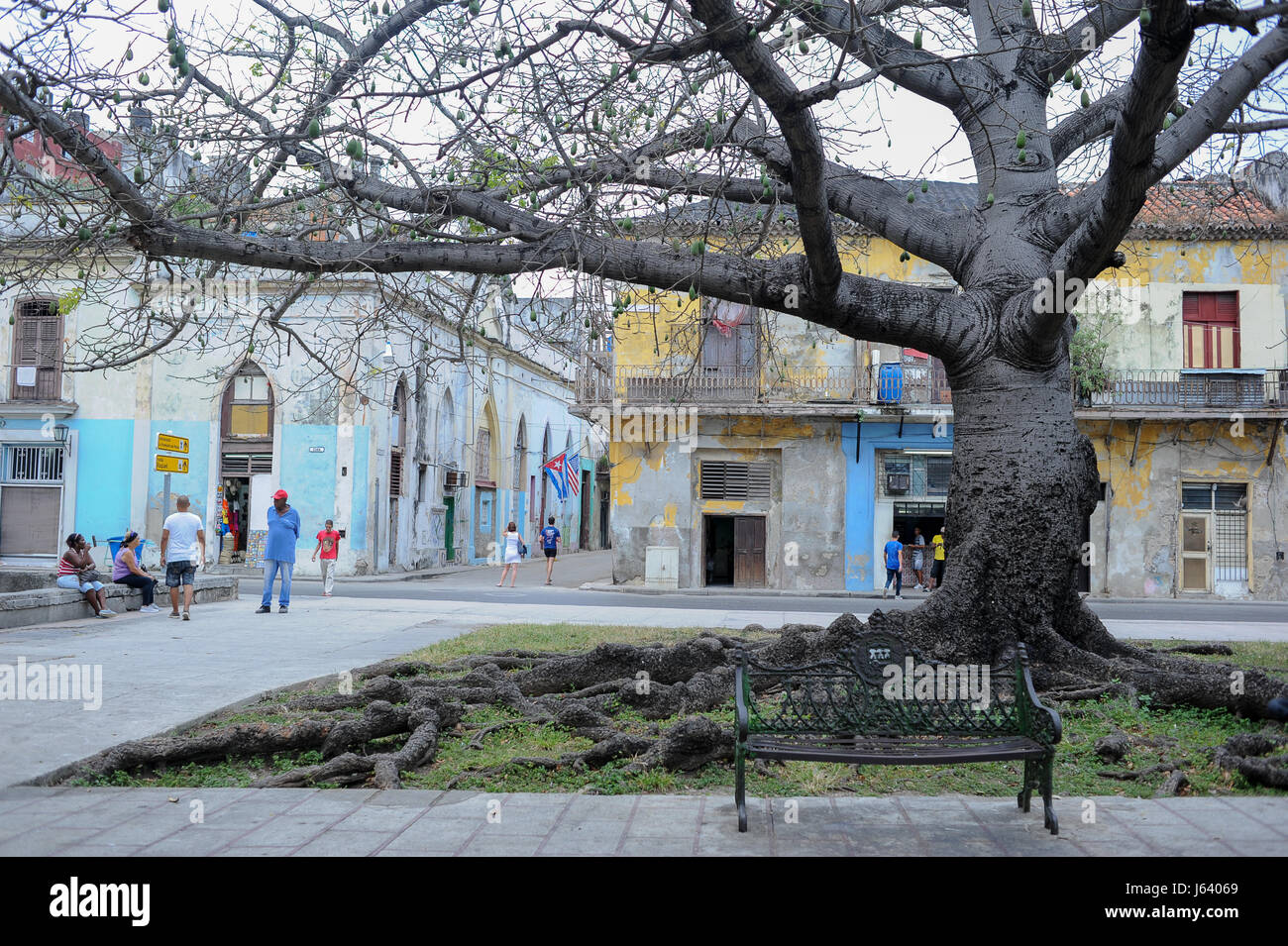Street View di Havana, Cuba Foto Stock