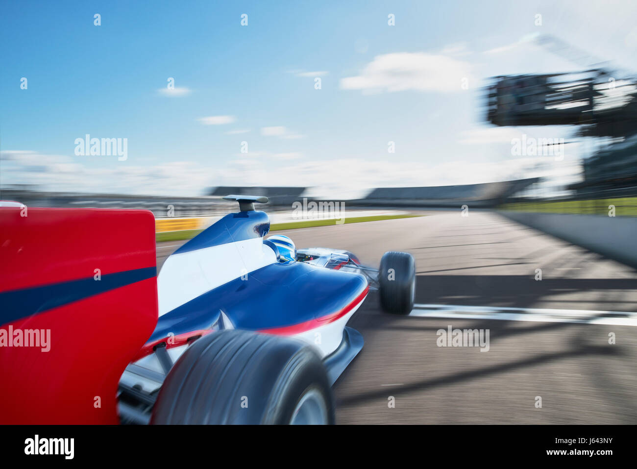 Gara di Formula Uno auto sulla pista dello sport Foto Stock